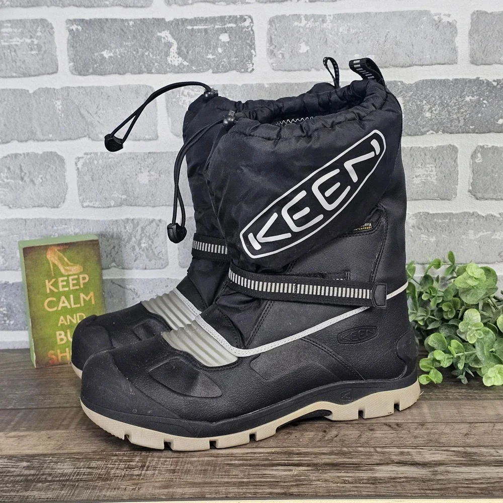Keen‎ Warm Waterproof Winter Boots 1026753 Black 400g Insulated Youth Size 7